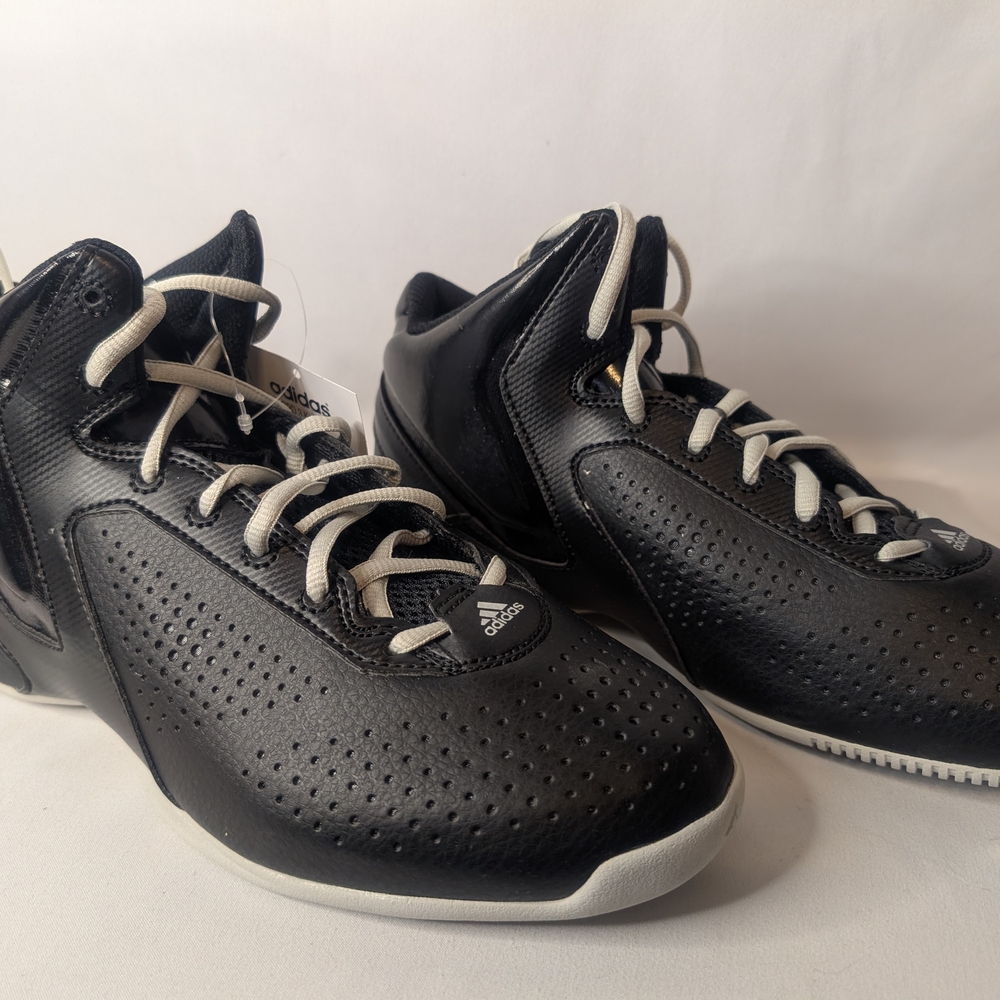 NIB Adidas NXT LVL SPD 3 K Kids Size 7 Sleek Black Basketball Shoes